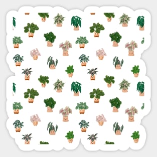 Cute Happy Plants Patern Sticker